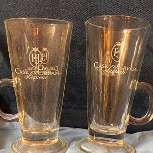 Liqueur Branded Clear Glass Mugs - Set of 2